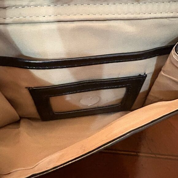 GIANI BERNINI - Florentine Glazed Leather Crossbody/Croco Faux Leather Trim EUC - Picture 5 of 16